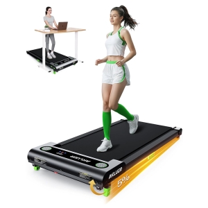 AKLUER 480L-A Sétapad és Futópad, Asztal Alá Helyezhető Walking Pad, Kézi Dőlésszögállítás, 0,6–6,4 km/h, 2,5 LE Motor, 150 kg
