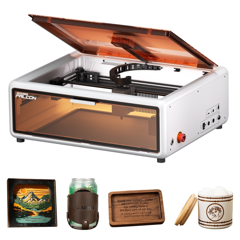 Creality Falcon A1 10W Lézergravírozó és Lézervágó Gép, CoreXY, Akár 600 mm/s, Intelligens Kamera, 305 × 381 mm Munkaterület, Zá