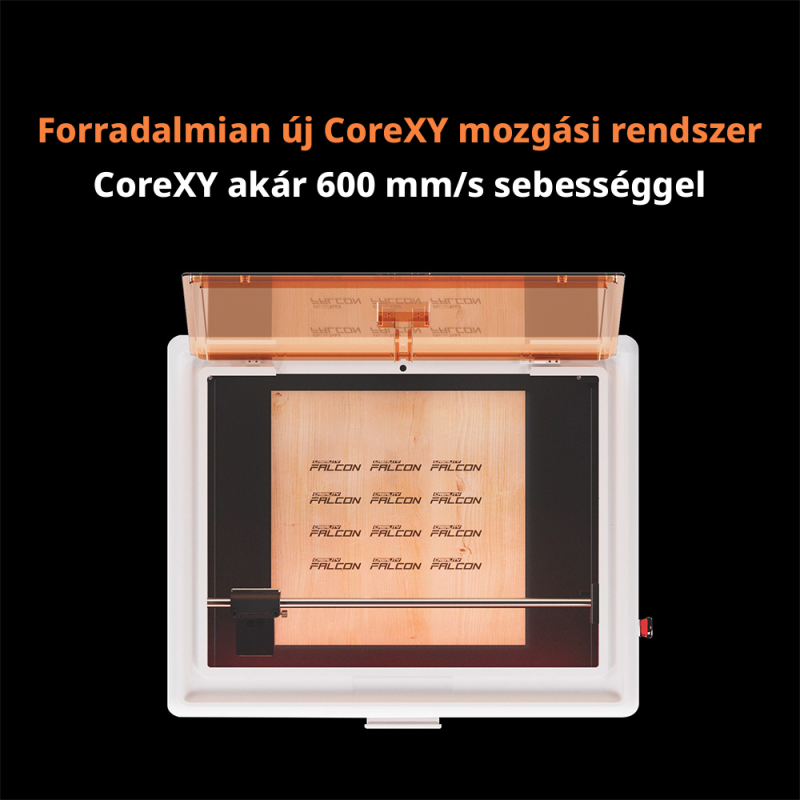 Creality Falcon A1 10W Lézergravírozó és Lézervágó Gép, CoreXY, Akár 600 mm/s, Intelligens Kamera, 305 × 381 mm Munkaterület, Zá