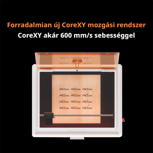 Creality Falcon A1 10W Lézergravírozó és Lézervágó Gép, CoreXY, Akár 600 mm/s, Intelligens Kamera, 305 × 381 mm Munkaterület, Zá