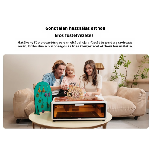 Creality Falcon A1 10W Lézergravírozó és Lézervágó Gép, CoreXY, Akár 600 mm/s, Intelligens Kamera, 305 × 381 mm Munkaterület, Zá