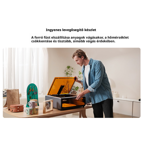 Creality Falcon A1 10W Lézergravírozó és Lézervágó Gép, CoreXY, Akár 600 mm/s, Intelligens Kamera, 305 × 381 mm Munkaterület, Zá