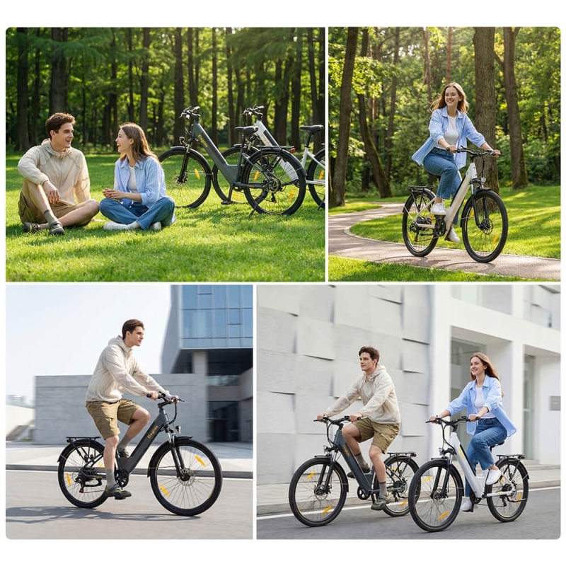 ELEGLIDE T1 ST Elektromos Trekking Kerékpár, 250 W Motor, 468 Wh Kivehető Akkumulátor, Akár 100 km Hatótáv, 25 km/h, Shimano 7 S