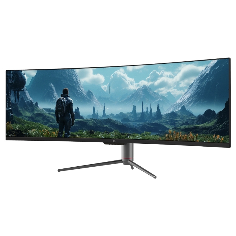 TITAN ARMY C49SHC 49" Ívelt Gaming Monitor, 32:9 UltraWide, 3840×1080, 144 Hz, 1 ms, 1800R HVA, HDR400, USB-C 65 W