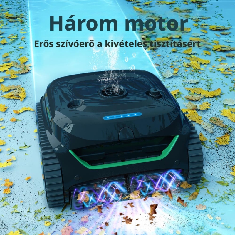 WYBOT C2 Vezeték Nélküli Robot Medencetisztító, Medence Porszívó, Padló-, Fal- és Vízvonal-tisztítás, Akár 180 perc Üzemidő, 200