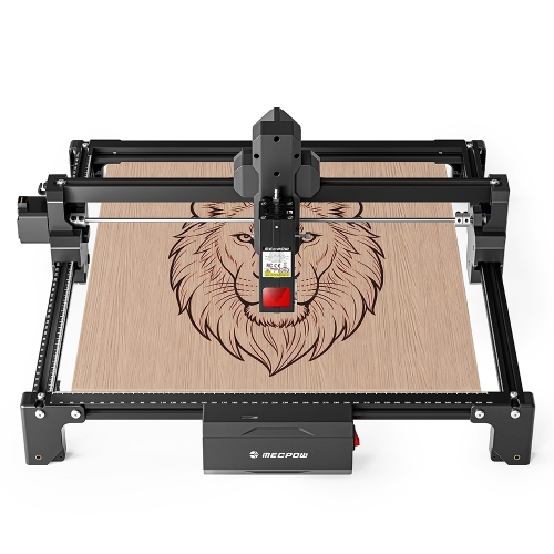 Mecpow X3S 7W Diódalézeres Lézergravírozó Gép, 360×360 mm Munkaterület, 10 000 mm/perc, 0,05×0,07 mm Lézerpont, WiFi és Type-C 2
