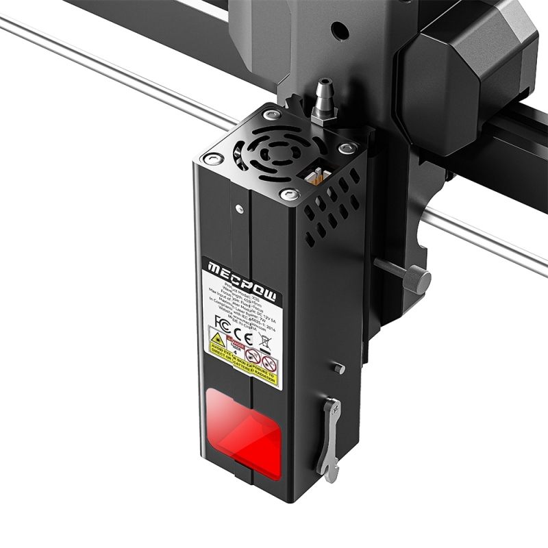 Mecpow X3S 7W Diódalézeres Lézergravírozó Gép, 360×360 mm Munkaterület, 10 000 mm/perc, 0,05×0,07 mm Lézerpont, WiFi és Type-C