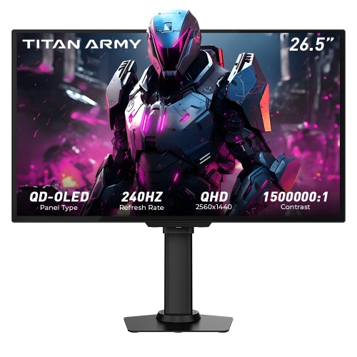 TITAN ARMY G2785S 26,5" QD-OLED Gaming Monitor, 2560×1440 QHD, 240 Hz, 0,03 ms GTG, HDR10, 1 500 000:1 kontraszt, FreeSync