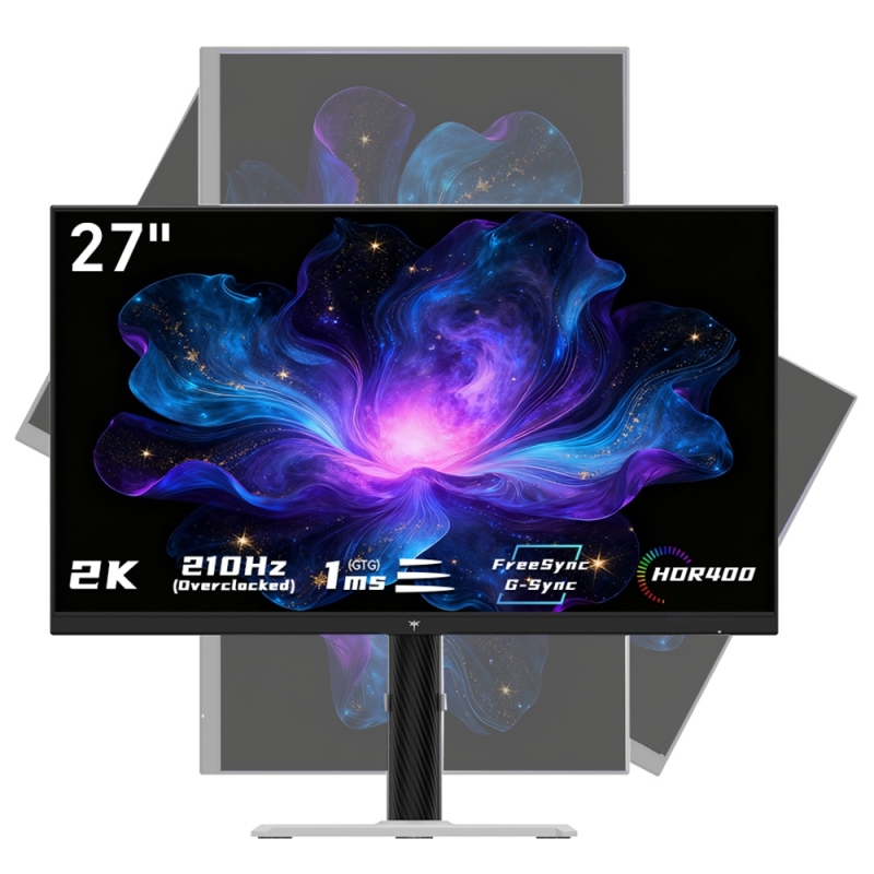 KTC H27T6 27" Gaming Monitor, QHD 2560×1440, 210 Hz, 1 ms GTG, Fast IPS, HDR400