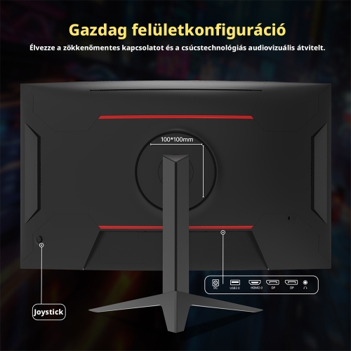 KTC H32S17 32" Ívelt Gaming Monitor, 2560×1440 QHD, 180 Hz, 1 ms MPRT, HVA, HDR10, 1500R