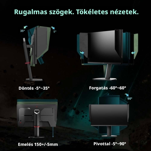KTC H27E8 27" Gaming Monitor, QHD 2560×1440, 240 Hz, 1 ms MPRT, Fast IPS, HDR400