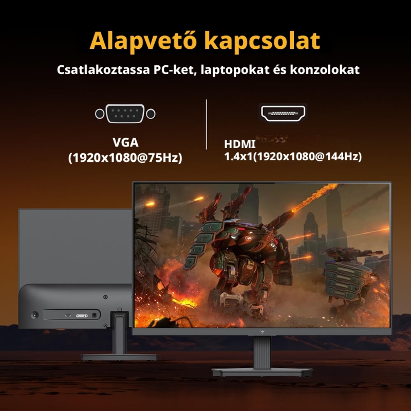 KTC H24B9S-2 23,8" Gaming Monitor, Full HD 1920×1080, 144 Hz, Fast IPS, 113% sRGB
