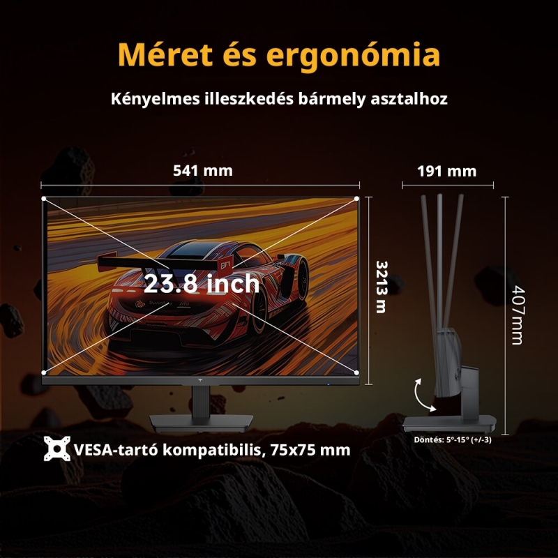 KTC H24B9S-2 23,8" Gaming Monitor, Full HD 1920×1080, 144 Hz, Fast IPS, 113% sRGB