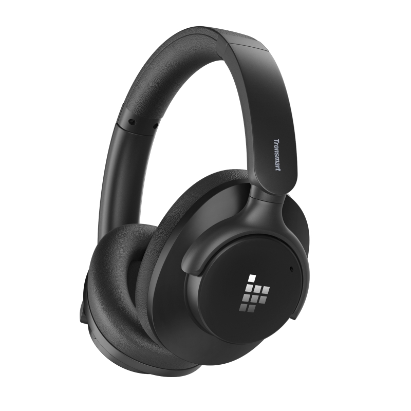 Tronsmart Sounfii Q20S Vezeték Nélküli Fejhallgató, Hybrid ANC -40 dB, Bluetooth 5.3, Akár 60 Óra Üzemidő, Hi-Res Audio, Fekete