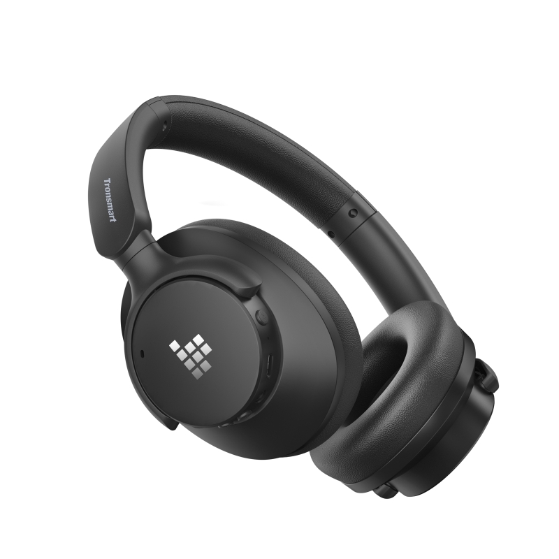 Tronsmart Sounfii Q20S Vezeték Nélküli Fejhallgató, Hybrid ANC -40 dB, Bluetooth 5.3, Akár 60 Óra Üzemidő, Hi-Res Audio, Fekete