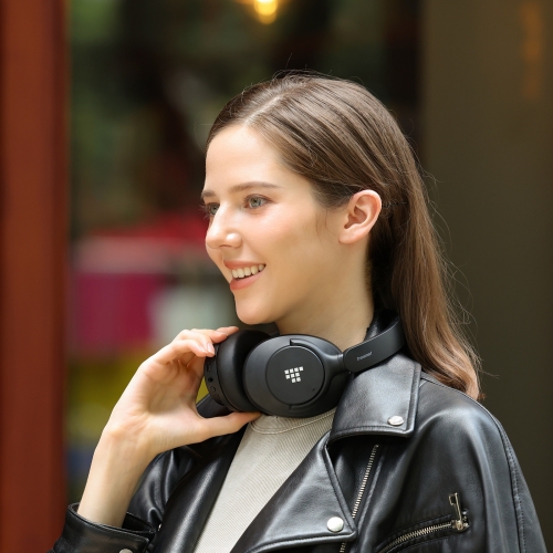 Tronsmart Sounfii Q20S Vezeték Nélküli Fejhallgató, Hybrid ANC -40 dB, Bluetooth 5.3, Akár 60 Óra Üzemidő, Hi-Res Audio, Fekete