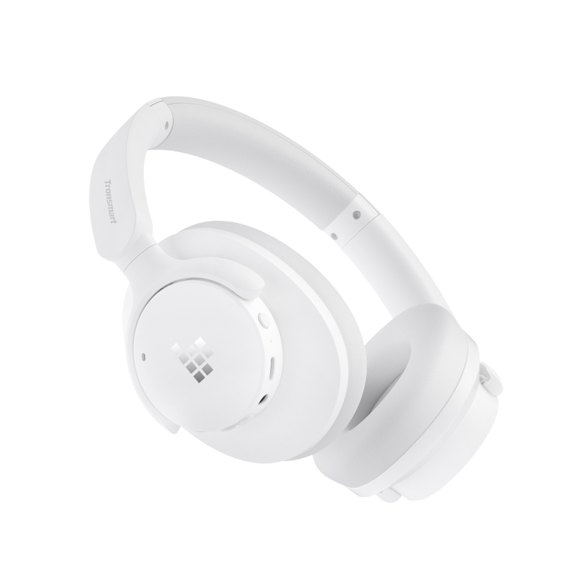 Tronsmart Sounfii Q20S Vezeték Nélküli Fejhallgató, Hybrid ANC -40 dB, Bluetooth 5.3, Akár 60 Óra Üzemidő, Hi-Res Audio, Fehér