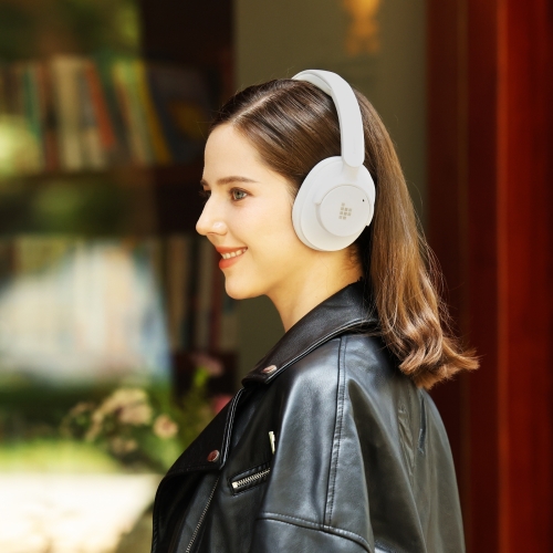 Tronsmart Sounfii Q20S Vezeték Nélküli Fejhallgató, Hybrid ANC -40 dB, Bluetooth 5.3, Akár 60 Óra Üzemidő, Hi-Res Audio, Fehér