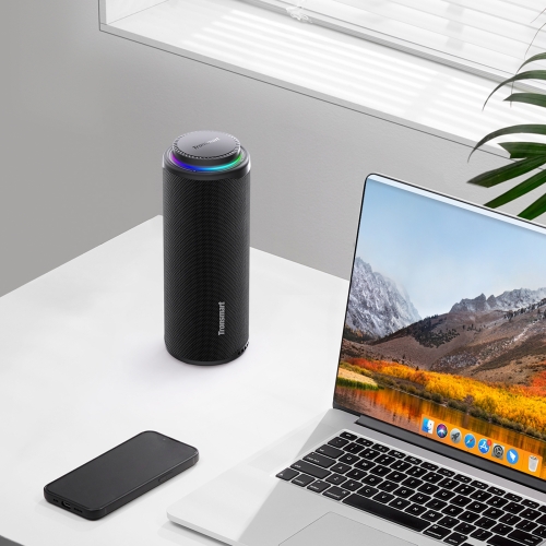 Tronsmart T8 Hordozható Bluetooth Hangszóró, 40 W, 360° Hangzás, Bluetooth 5.3, IPX7, Akár 18 Óra Üzemidő, Fekete