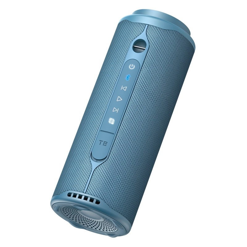 Tronsmart T8 Hordozható Bluetooth Hangszóró, 40 W, 360° Hangzás, Bluetooth 5.3, IPX7, Akár 18 Óra Üzemidő, Kék
