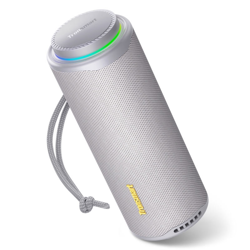Tronsmart T8 Hordozható Bluetooth Hangszóró, 40 W, 360° Hangzás, Bluetooth 5.3, IPX7, Akár 18 Óra Üzemidő, Szürke