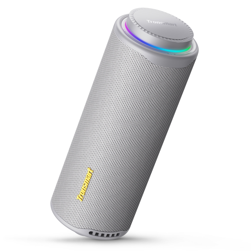 Tronsmart T8 Hordozható Bluetooth Hangszóró, 40 W, 360° Hangzás, Bluetooth 5.3, IPX7, Akár 18 Óra Üzemidő, Szürke