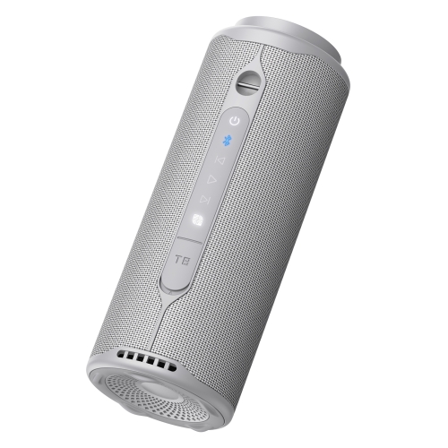 Tronsmart T8 Hordozható Bluetooth Hangszóró, 40 W, 360° Hangzás, Bluetooth 5.3, IPX7, Akár 18 Óra Üzemidő, Szürke