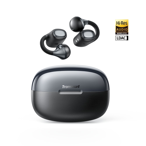 Tronsmart OpenFly Clip 2 Nyitott Kialakítású Bluetooth Fülhallgató, Hi-Res Audio, LDAC, Bluetooth 6.0, Akár 32 Óra Üzemidő, Feke