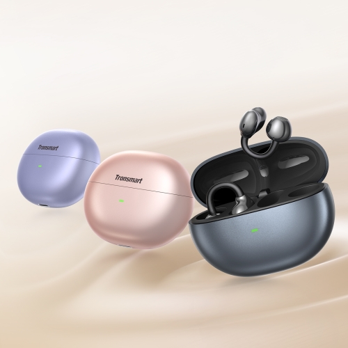 Tronsmart OpenFly Clip Nyitott Kialakítású Bluetooth Fülhallgató, Bluetooth 6.0, 11 mm, IPX5, Akár 24 Óra Üzemidő, Fekete