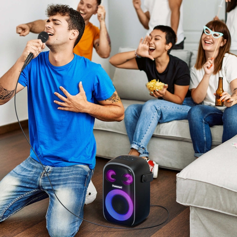 Tronsmart Halo 110 Hordozható Bluetooth Party Hangszóró, 60 W, Bluetooth 5.3, IPX6, Akár 18 Óra Üzemidő, Karaoke