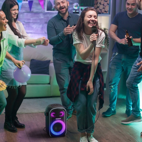 Tronsmart Halo 110 Hordozható Bluetooth Party Hangszóró, 60 W, Bluetooth 5.3, IPX6, Akár 18 Óra Üzemidő, Karaoke