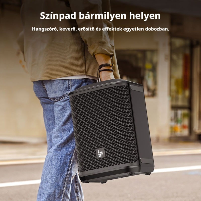 Tronsmart Hytune S1 Hordozható PA Hangrendszer, 200 W Csúcsteljesítmény, 3 Csatornás Keverő, Bluetooth 5.0, Akár 18 Óra Üzemidő