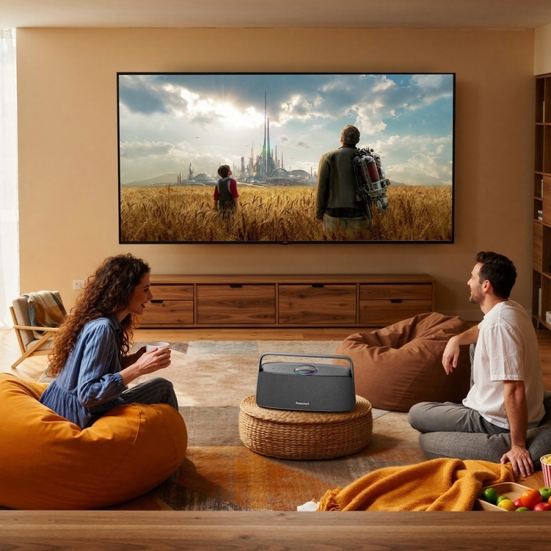 Tronsmart Fiitune X30 Otthoni Bluetooth Hangszóró, 80 W, Hi-Res LDAC, Térhangzás, Bluetooth 5.3, IPX6, Akár 14 Óra Üzemidő, Obsz
