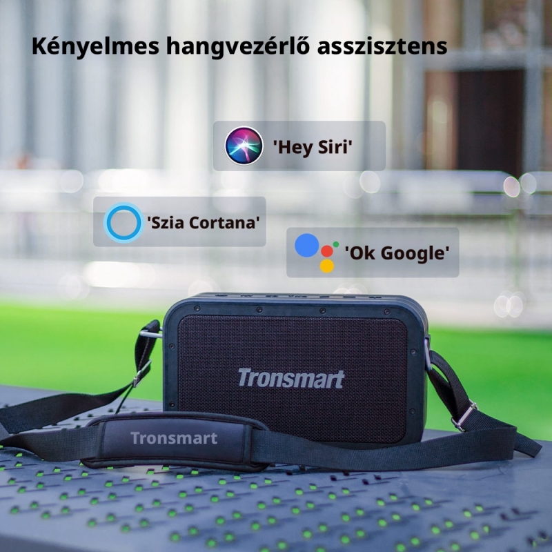 Tronsmart Force Max Hordozható Bluetooth Hangszóró, 80 W, SoundPulse®, Bluetooth 5.0, IPX6, Akár 13 Óra Üzemidő, Powerbank