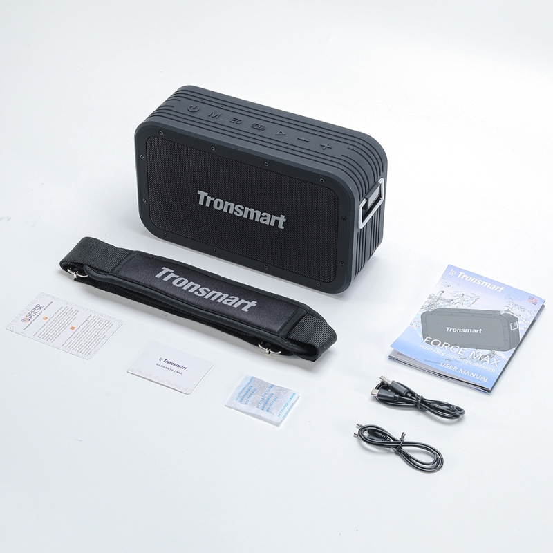 Tronsmart Force Max Hordozható Bluetooth Hangszóró, 80 W, SoundPulse®, Bluetooth 5.0, IPX6, Akár 13 Óra Üzemidő, Powerbank