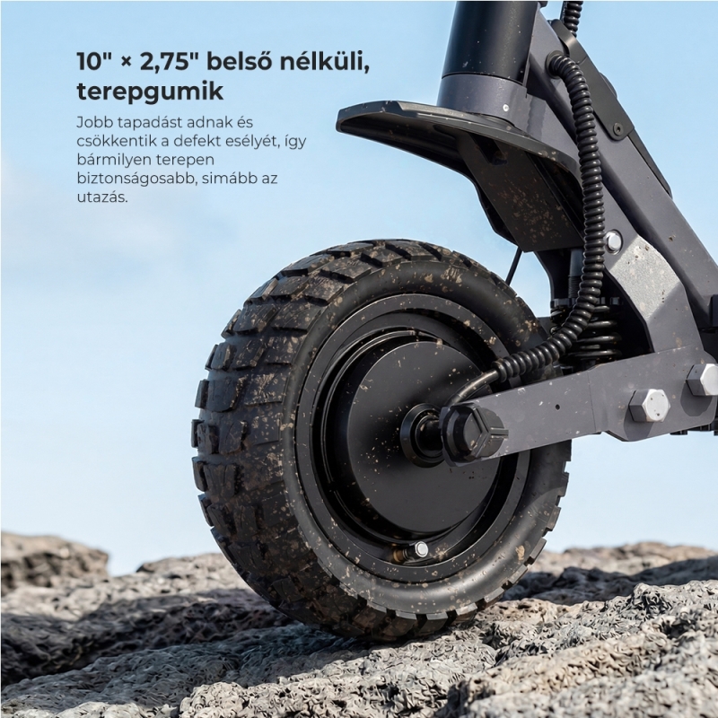 AUSOM Gosoul 2 Dual Motor Elektromos Roller, 2×1100 W, 50 km/h, Akár 70 km Hatótáv, 48 V 13,5 Ah, NFC