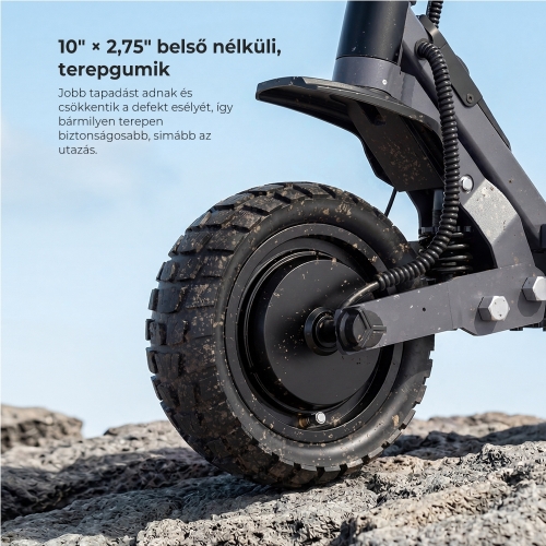 AUSOM Gosoul 2 Dual Motor Elektromos Roller, 2×1100 W, 50 km/h, Akár 70 km Hatótáv, 48 V 13,5 Ah, NFC