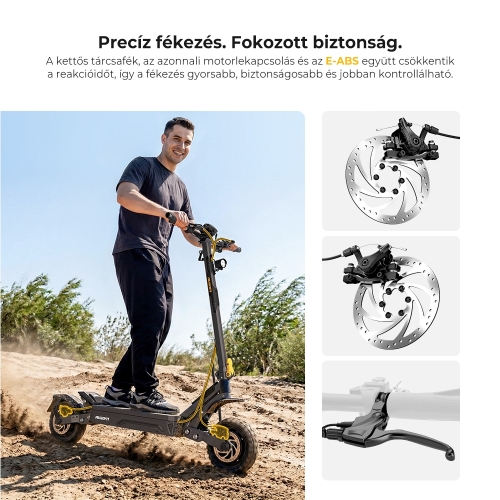 AUSOM Gosoul 2 Dual Motor Elektromos Roller, 2×1100 W, 50 km/h, Akár 70 km Hatótáv, 48 V 13,5 Ah, NFC