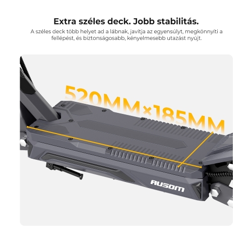 AUSOM Gosoul 2 Dual Motor Elektromos Roller, 2×1100 W, 50 km/h, Akár 70 km Hatótáv, 48 V 13,5 Ah, NFC