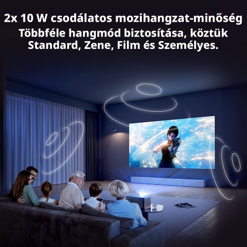 ETOE Whale Pro 2026 Okos Projektor, 1800 ANSI, Natív 1080P, Android TV 14.0, Netflix, 4K Dekódolás, Dolby Audio