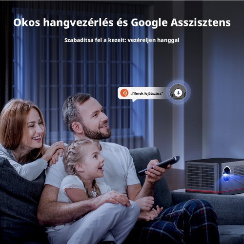 ETOE Whale Pro 2026 Okos Projektor, 1800 ANSI, Natív 1080P, Android TV 14.0, Netflix, 4K Dekódolás, Dolby Audio