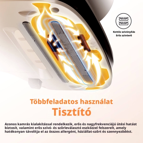 JIGOO S100 Atkaeltávolító Matracporszívó, 12 kPa Szívóerő, 80 000 Ütés/perc, UV Sterilizálás, 55 °C Forró Levegő, Atkaérzékelő